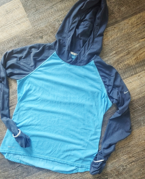 Nike Dri-Fit blue Running pullover hoodie
